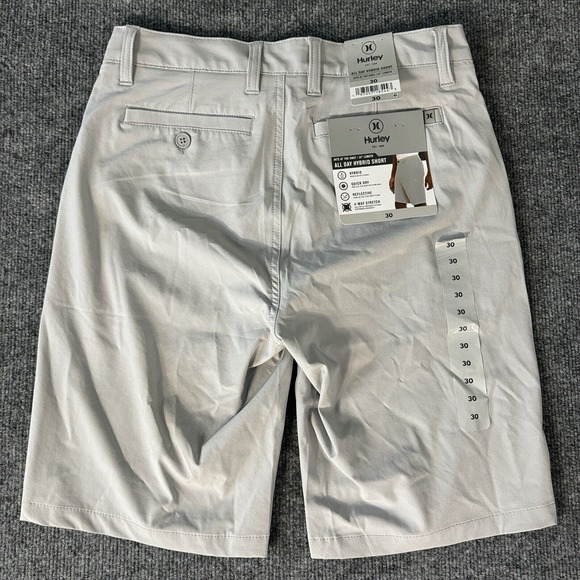 Hurley Shorts Mens 30 Beige All Day Hybrid Shorts Stretch 4-Way - Picture 4 of 10